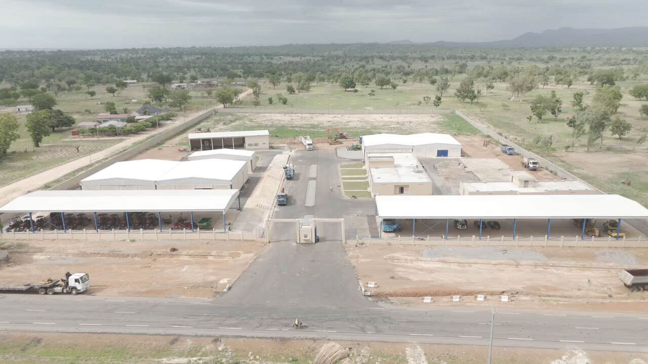 aerial photo of the Centre Regional Agricole de Tchitchao